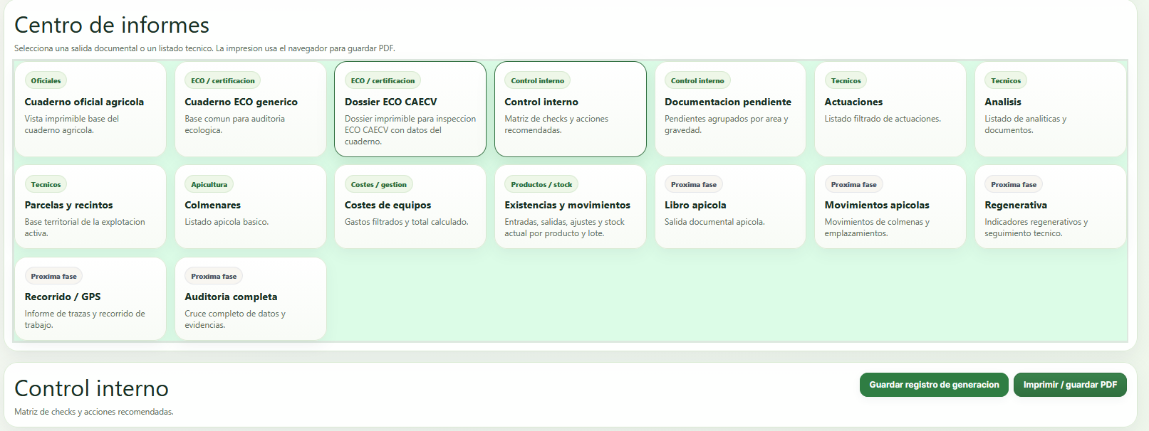 Centro de informes y auditorías