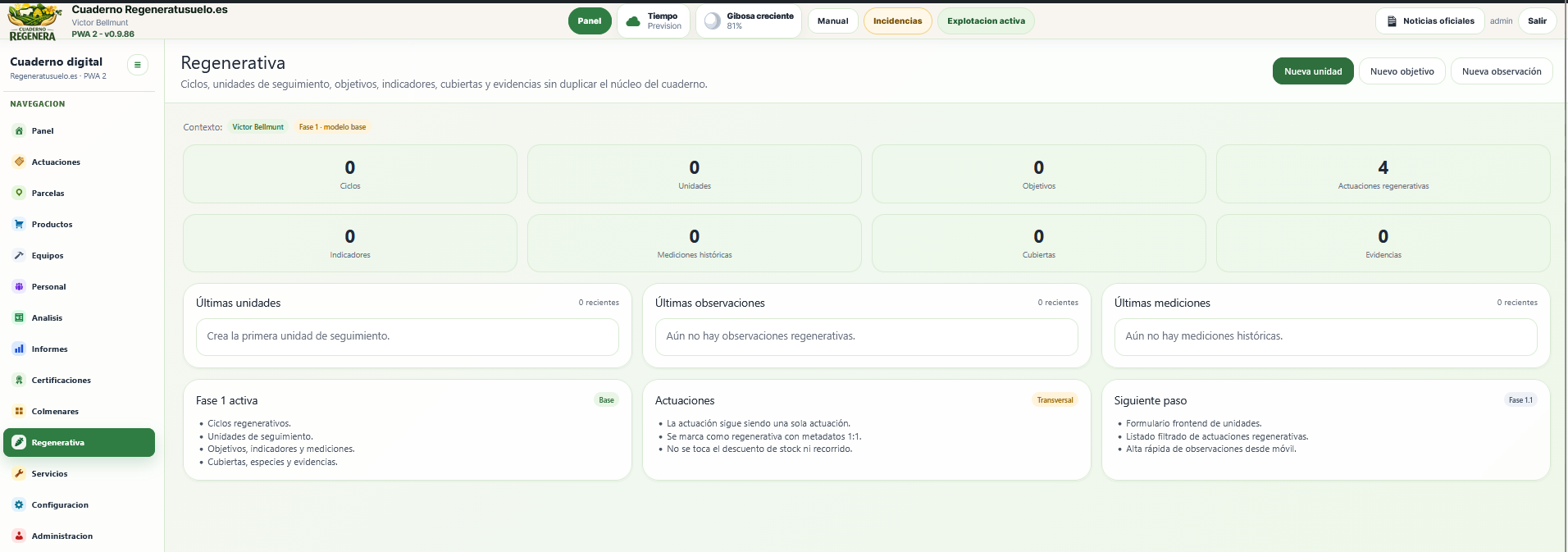 Módulo de seguimiento regenerativo